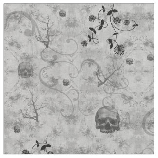 Crânes déplaisants tissu gothique victorien