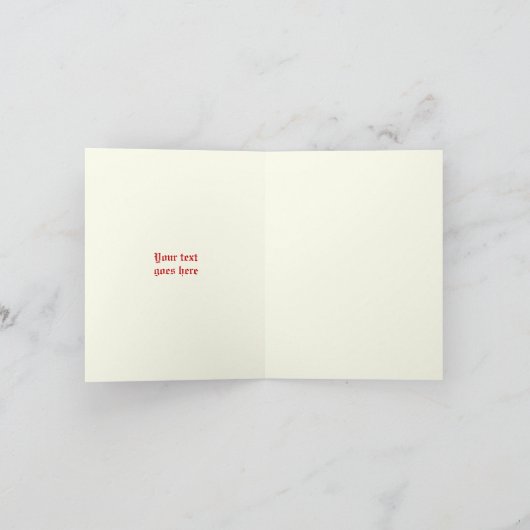 Crânes élégants Halloween mariage rouge Merci (Intérieur)