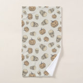 Crânes et Citrouille Motif d'Halloween (Serviette à main)