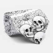 crânes et cravate citrouille (Roulé)