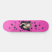 Crânes et étoiles fée gothique rose Skateboard (Horz)