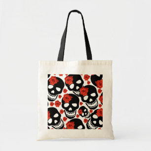 Crânes et sac fourre-tout à roses