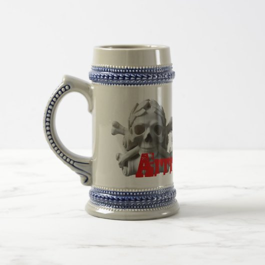 Crânes et tasse squelettique Stein de pirate d'os (Gauche)