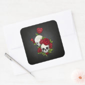 Crânes florales Dia de los Muertos | Autocollant (Enveloppe)