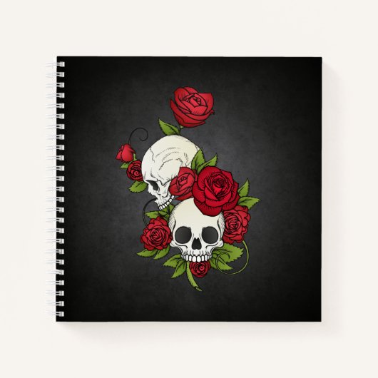 Crânes florales Dia de los Muertos | Carnet (Devant)