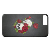 Crânes florales Dia de los Muertos | Coque de télé (Dos (Horizontal))