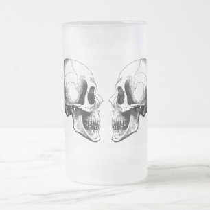 Crânes givrés 16 oz de verre givrée Mug