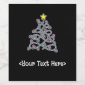 Crânes gothiques Arbre de Noël Bouteille Étiquette (Étiquettes simples)