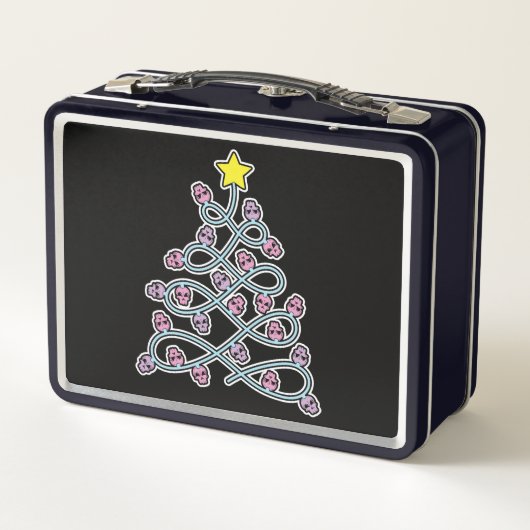 Crânes gothiques Arbre de Noël Lunchbox (Dos)