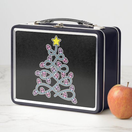 Crânes gothiques Arbre de Noël Lunchbox (En situation)
