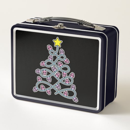 Crânes gothiques Arbre de Noël Lunchbox (Devant)