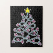 Crânes gothiques Arbre de Noël Puzzle (Vertical)