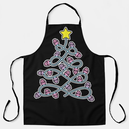 Crânes gothiques Arbre de Noël tablier #2 (Recto)