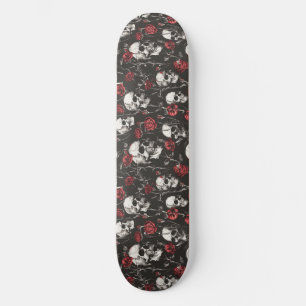 Crânes gothiques et skateboard Rose