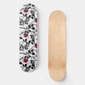 Crânes gothiques et skateboard Rose (Recto)