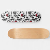 Crânes gothiques et skateboard Rose (Horz)