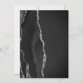 Crânes gothiques Faire-part de mariage d'argent no (Dos)