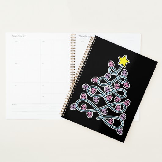 Crânes gothiques Planificateur Arbre de Noël (Devant avec enveloppe)