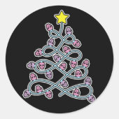 Crânes gothiques Stickers Arbre de Noël (Devant)