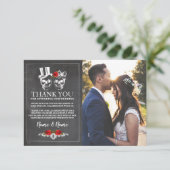 Crânes Halloween Merci Chalk photo Mariage (Debout devant)