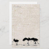 Cranes Linen Stationery Briefpapier (Voorkant / Achterkant)