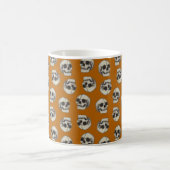 Crânes - Mug de café orange Citrouille (Centre)