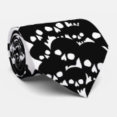 Crânes noirs - cravates de Deathrock (Roulé)
