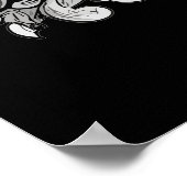 Crânes noirs et blancs Affiche de bienvenue Mariag (Coin)