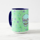 Crânes pastel et Stars Café Mug (Devant gauche)