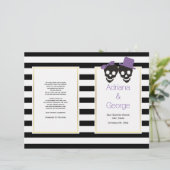 Crânes, rayures violet programme de mariage Hallow (Debout devant)