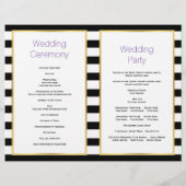 Crânes, rayures violet programme de mariage Hallow (Dos)