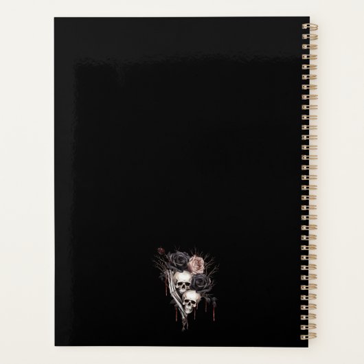 Crânes Rose gothiques noirs (Dos)