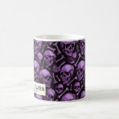 Crânes roses et Mug de café d'Halloween noir (Centre)