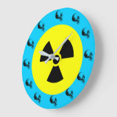 Crânes Signal Radiation Horloge murale, Turquoise (Angle)