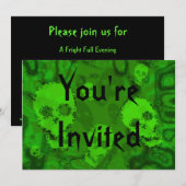 Crânes Spectres 'Vous êtes Invités' invitation (Devant / Derrière)