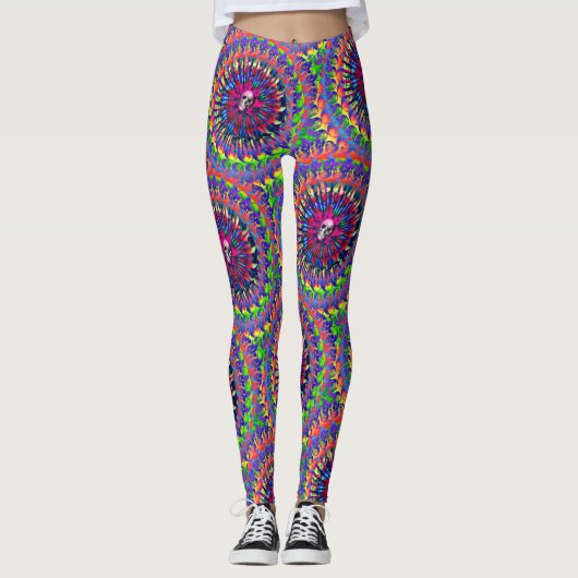 Crânes spirales Leggings (Devant)