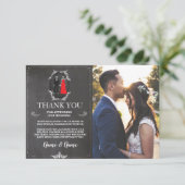 Crânes squelettes Halloween Merci Photo de mariage (Debout devant)