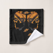 Crânes vibrants Monarque Papillon Art (Gant de toilette)