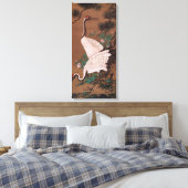 Cranes, Watanabe Shuseki Canvas Afdruk (Insitu (Slaapkamer))
