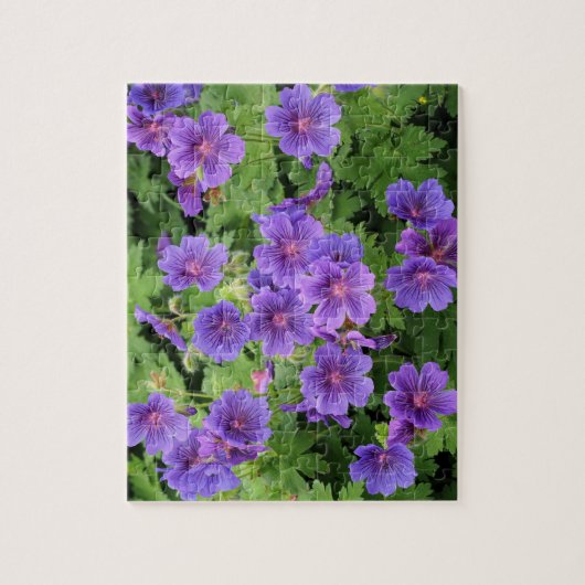 Cranesbill Geranium Floral Jigsaw Puzzle (Vertical)