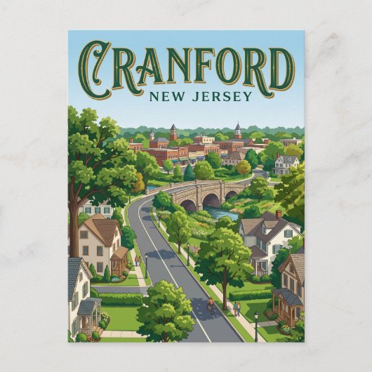 Cranford New Jersey Briefkaart (Voorkant)