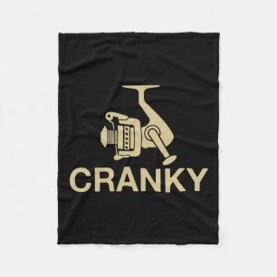  Crankbyit Vist Cranky Funny Fisher Fleece Deken