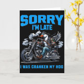 Cranken My Hog Funny Sarcasm Late Quotes Cool Bike Kaart (Gele Bloem)