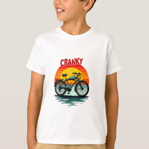 Cranky Biker T-shirt: zonsondergang en tijdloze f T-shirt