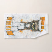 Cranky Cat Hoarding Pour Une Crise (Serviette à main)