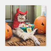 Cranky Devil Cat Magneet (Voorkant)