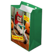 Cranky Devil Cat Medium Cadeauzakje (Voorkant Gekanteld)