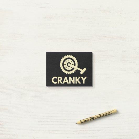 Cranky / fiets / cyclist post-it® notes (Op bureau)