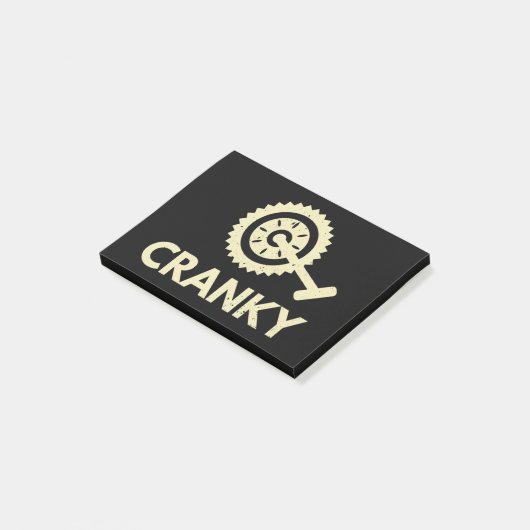 Cranky / fiets / cyclist post-it® notes (Schuin)