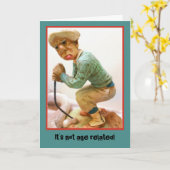 Cranky Golfer Verjaardag Kaart (Gele Bloem)